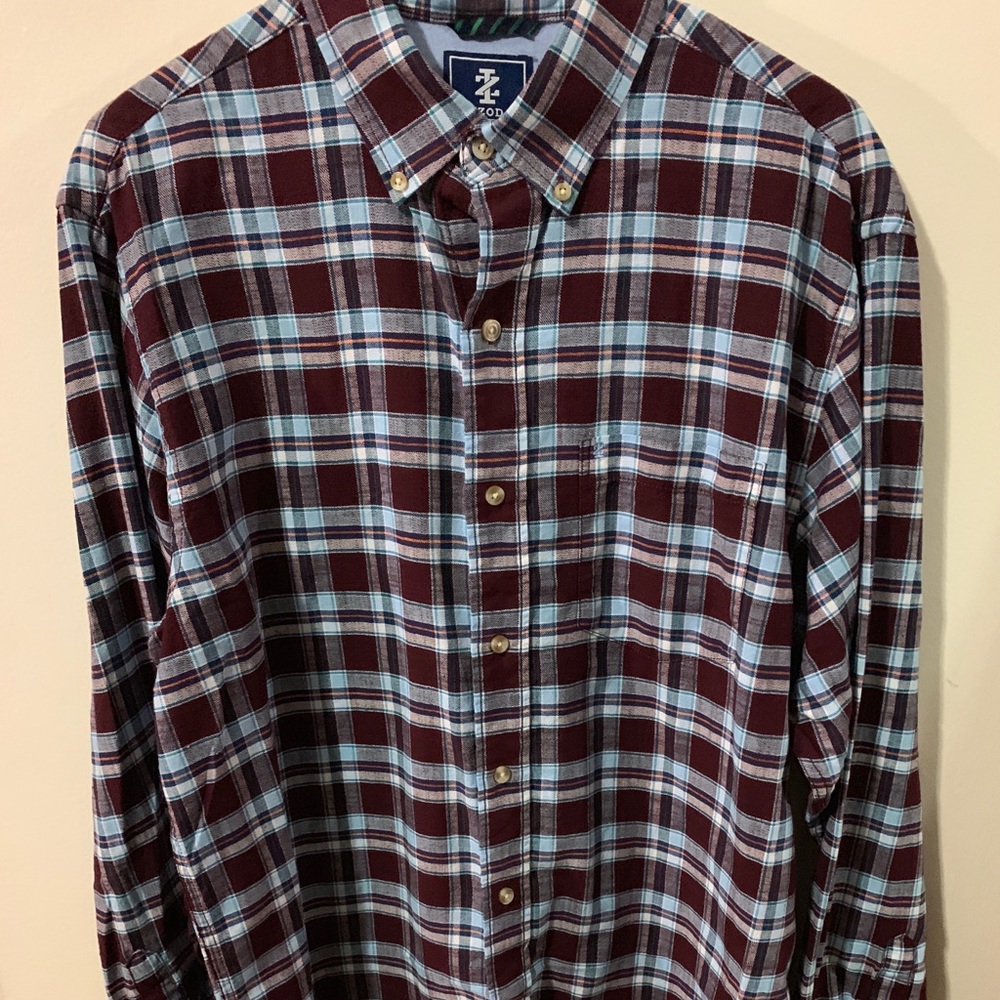 MENS IZOD LONG SLEEVE FLANNEL LARGE
